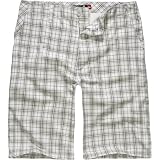QUIKSILVER Turntable Mens 22.5 Plaid Short - White