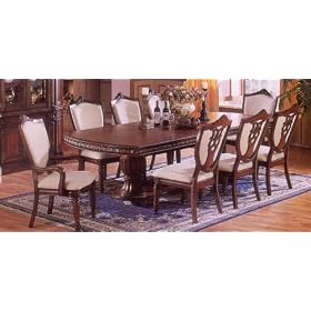 Metal Accent Heriloom Double Pedestal Table by Cross