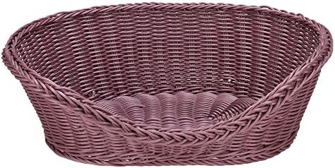 Petperi Cool Washable Pet Beds, Wicker Beds and Basket for Large/Medium/Small Dogs and Cats, Size M (Purplr)
