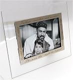 Lovely Silver Colour & Glass Father Photo Frame 6 x 4 inches - Landscape & Portrait