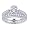 2.71 CT TW 6-Prongs Diamond Engagement Bridal Set in 14k White Gold - Size 3.5