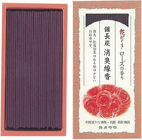 カメヤマ 花げしき備長炭消臭線香 ローズ