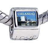 Pugster Pandora Style Bead Orlando City Scenery Photo Love European Charm Bead Fits Pandora Bracelet