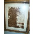 Jean Baptiste Camille Corot Original 19th Century Permission Print in Antique Frame