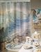 WATERS EDGE beach shore ocean sandpiper birds BATHROOM SHOWER CURTAIN fabric bath acc...