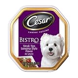 Cesar Bistro Steak Tips Sonoma Style Flavor for Small Dogs, 3.5 Ounce Cans (Pack of 24) 51VmpiVBVEL. SL160