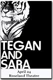 Tegan and Sara Poster - Blk Concert Flyer