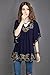 New 2015 Floral Embroidered Butterfly Sleeve Wrap Peasant Blouse