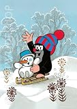Poster 50x70cm der kleine Maulwurf Motiv 5 - Maulwurf und Schneemann