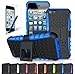 iPhone 5C Case, CINEYO(TM) heavy Duty Rugged Dual Layer Case with kickstand (Apple Iphone 5c Black) (Blue)