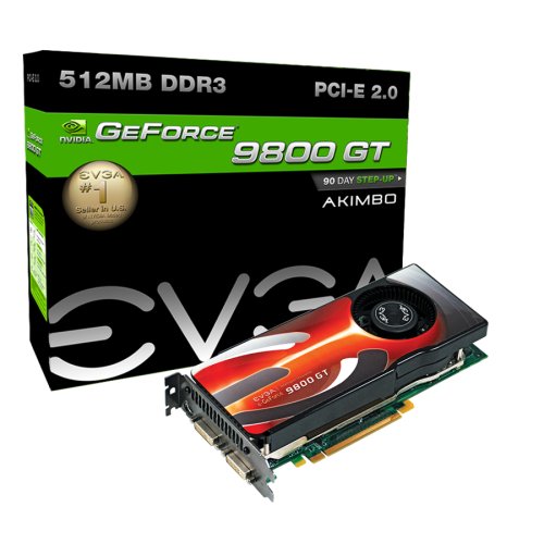 EVGA 512-P3-N978-AR e-GeForce 9800 GT Akimbo Edition 512MB DDR3 PCI-E 2.0 Graphics Card