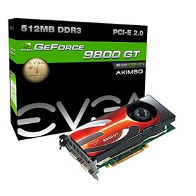 EVGA 512-P3-N978-AR e-GeForce 9800 GT Akimbo Edition 512MB DDR3 PCI-E 2.0 Graphics Card