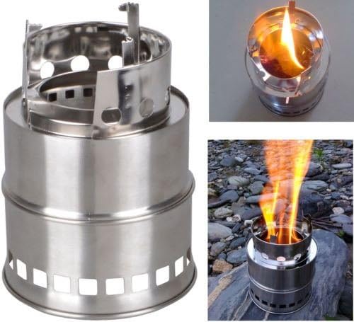 Light Weight Portable Outdoor Camping Wood Stove Cooking Survival Burning Camp