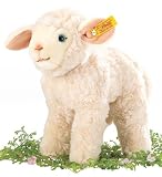 Steiff Plush Lamby with Realistically Curly, Cream-Colored Fur