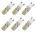 KINGSO 6pcs Pack G9 5W 3014 SMD 64 LED Cool White Light LED Corn Crystal Light Bulbs 360 Degrees Energy Saving Capsule Spotlight Lamps AC 110V