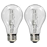 2 Pack 72 Watt - Clear - A19 Light Bulb - 120 Volt - 1000 Life Hours - Bulbrite 115070