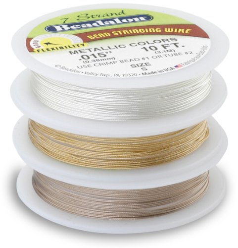 Beadalon Stringing Wire 7-Strand 0.015-Inch (0.38-Millimeter) 