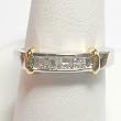 14K Two-Tone Gold Diamond Band