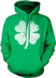 Faded Shamrock Mens Sweatshirt, Ireland Pride, Four Leaf Clover, St. Patrick's Day Pullover Hoodie