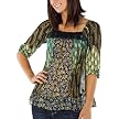 Xhilaration&reg; Juniors 3/4 Sleeve Boho Top - Deco Swirl