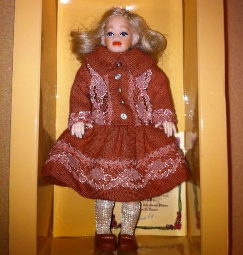 Child Doll Girl In A Red Dress Dollhouse Doll by Heidi Ott (XC041)