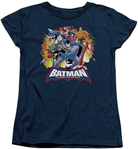 Batman Brave&Bold Aquaman Green Arrow Superheroes United Women's T-Shirt Tee
