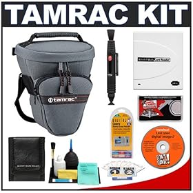 Tamrac 515 Compact Zoom Pak Camera Bag (Gray) + Accessory Kit for Canon Rebel XSi, XS,... by Tamrac