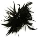 Big Large Feather Fascinator Hair Clip Pin Brooch for Clothing Hats Scarf Black