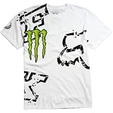 Fox Racing Monster RC Replica Downfall Men's Short-Sleeve Sportswear T-Shirt/Tee - Color: White, Size: X-Large