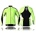 WOLFBIKE Fleece Thermal Cycling Jacket Long Sleeve Jersey Outdoor Sportwear Windproof Wind Coat Green