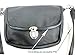 Genuine Leather Biker's Clip on Pouch -Carry on Belt or on Shoulder w/Detachable Strap - Black