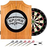 NBA7000-SAS - San Antonio Spurs NBA Wood Dart Cabinet Set