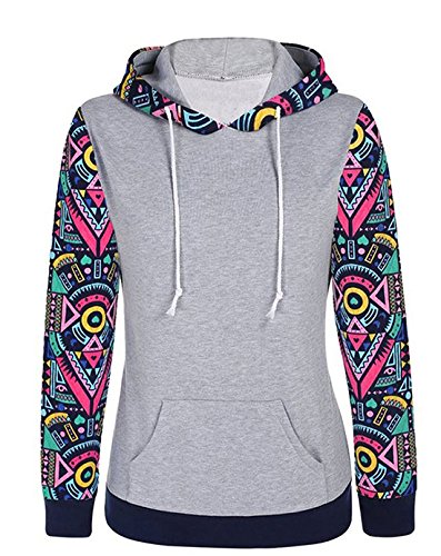 Cute Hoodies Sweater Pullover Warm Fleece Lined Flowers Sleeve