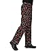 JXH Chef Uniforms men's red pepper printed 100% cotton black chef pants,US:M (Label size:XL)