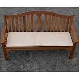 Luxury 3 Seat Bench Garden Furniture Cushion Natural