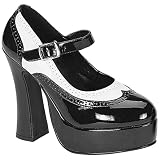 Adult Women's French Maid Costume Shoes (Size: 9)