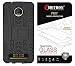 Chevron Moto Z Play Tough Hybrid Back Cover Case with Kickstand & Chevron Pro+ 0.3m Tempered Glass (Black) RS.599.00