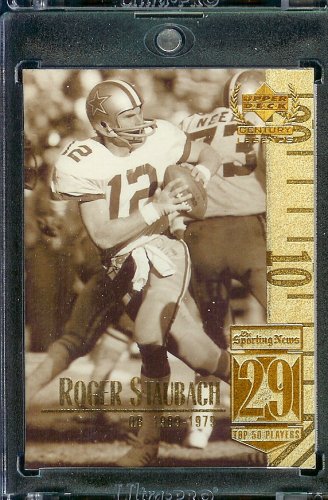 1999 Upper Deck Century Legends # 29 Roger Staubach Dallas Cowboys Football Card- Mint Condition - Shipped In Protective ScrewDown Case!