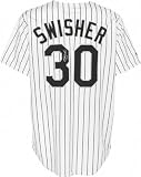 Nick Swisher Autographed Jersey | Details: Chicago White Sox, Replica, Pinstripe