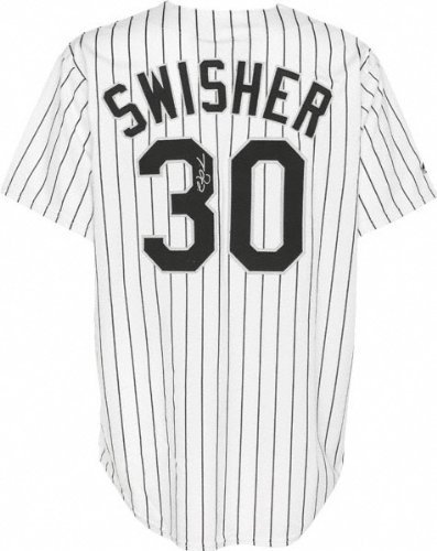 Nick Swisher Autographed Jersey | Details: Chicago White Sox, Replica, Pinstripe