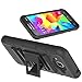 Galaxy J3 case, Black Dual Layer Holster with Kickstand and Belt Swivel Clip Phone Case Cover for Samsung Galaxy J3 - iWIRE® [Combo Series] & Touch Screen Pen