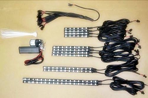 Multi Color Motorcycle Accent LED Kit 12 Strips Lights Plug Play USA SHIP