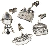 Prodyne TW-27-B Bar-B-Q Pewter Tablecloth Weights, Set of 4