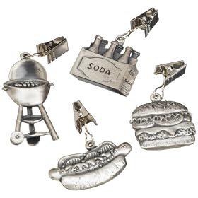 Prodyne TW-27-B Bar-B-Q Pewter Tablecloth Weights, Set of 4