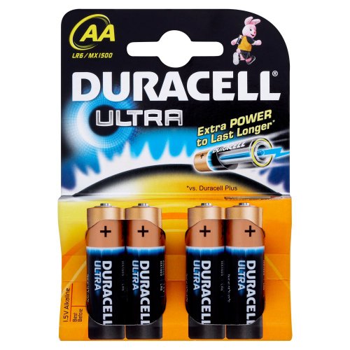 Duracell Ultra MN1500 Alkaline AA Batteries - 4-Pack