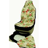 Hawaiian Car Seat Covers, Yellow Bird of Paradise, set of 2 Front Bucket seat covers, Made in Hawaii USA