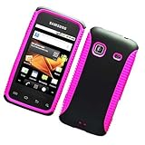 Black Pink Softgrip Hard Case Snap On Faceplate Cover For Samsung Galaxy Pr ....