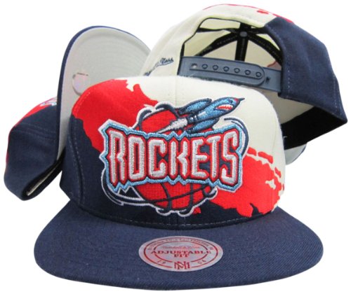 Houston Rockets Snapback Adjustable Plastic Snap Mitchell & Ness Hat / Cap