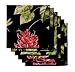 Kitchen & Housewares : Rose Tree Hilo Table Linens Set Of 6 Napkins, Black