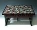 Mother of Pearl Inlay Art Lacquer Finish Grape Vine Design Luxury Handmade Solid Thick Wood Square Sofa Coffee Asian Furniture Home Decor Table Tea Tray